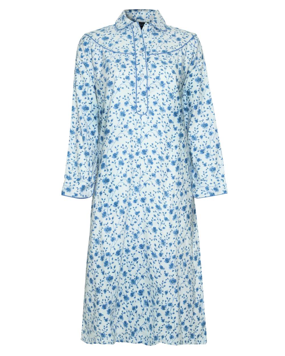 Blue Flower coloured Champion Ladies Eleanor Nightdress on white background