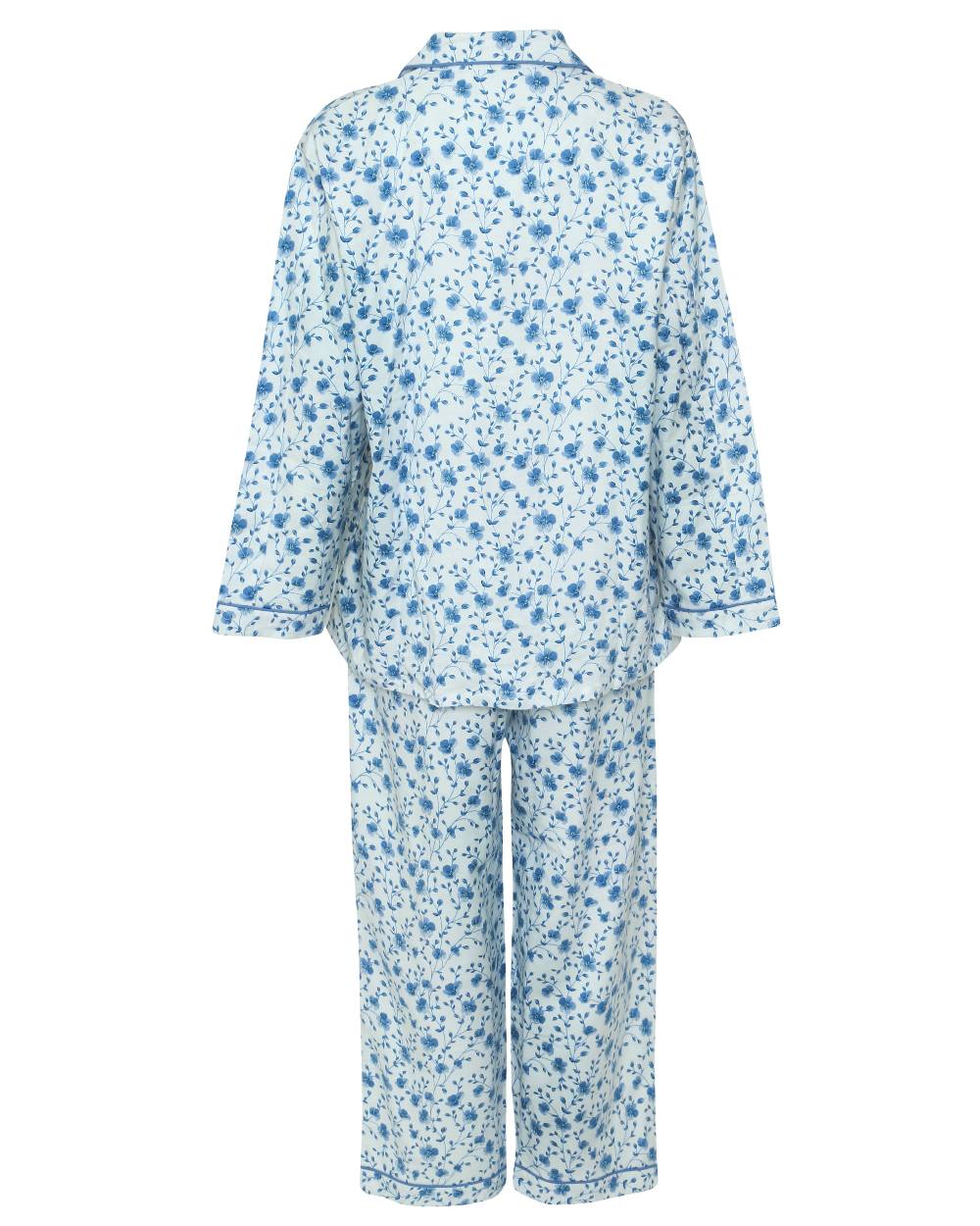 Blue Flower coloured Champion Ladies Eleanor Pyjamas on white background