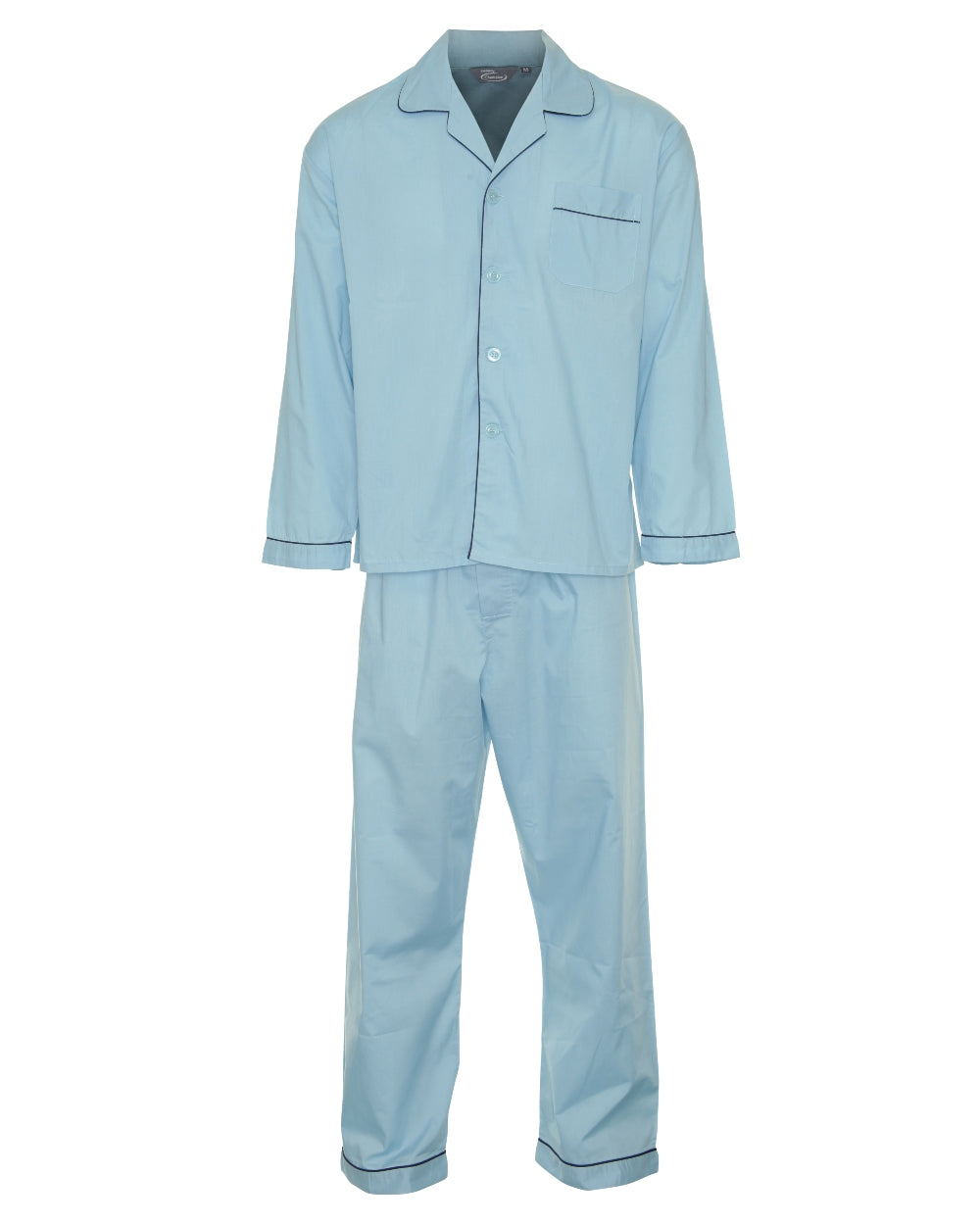 Blue coloured Champion Oxford Pyjamas on white background