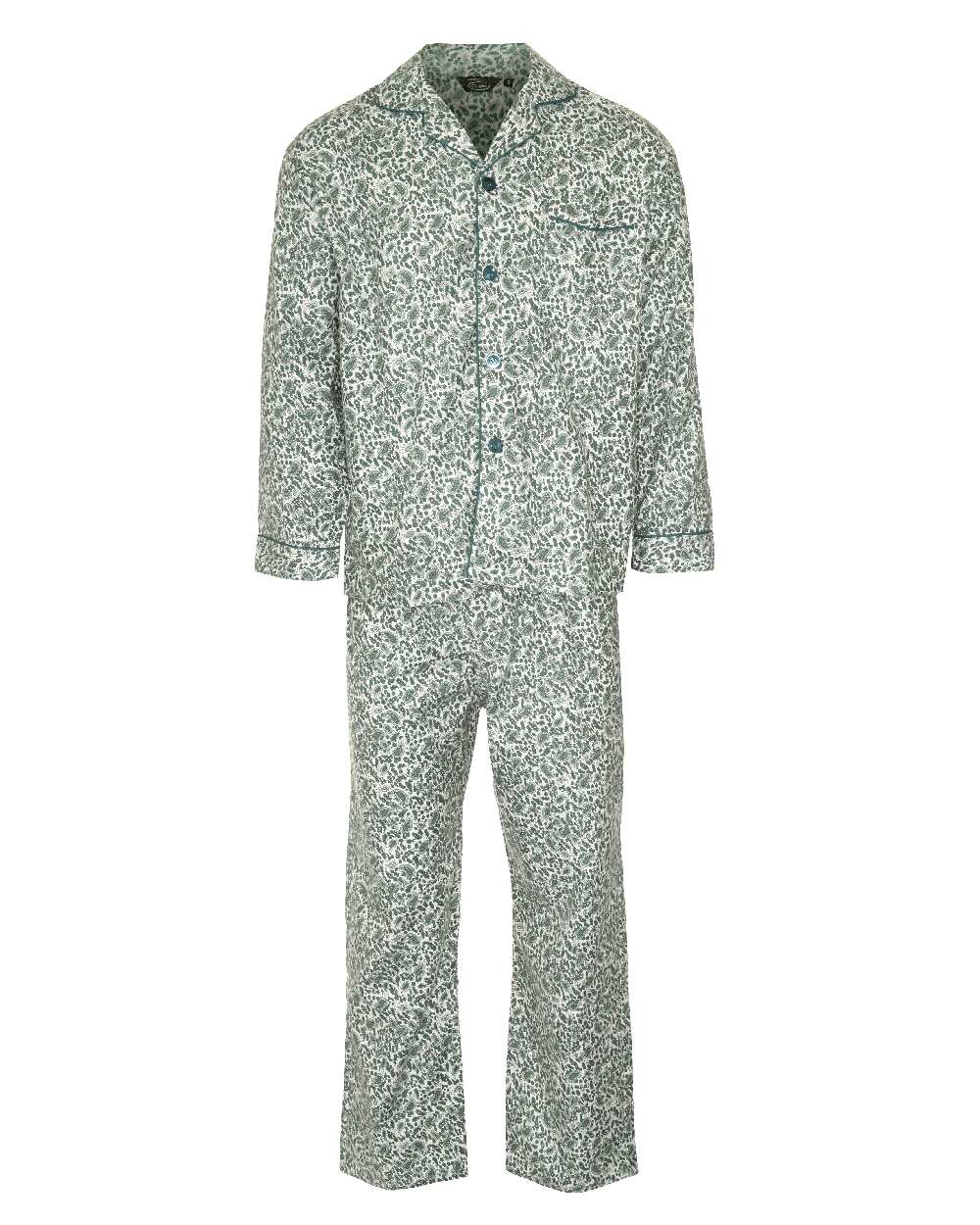 Green colour Champion Paisley Pyjamas on white background