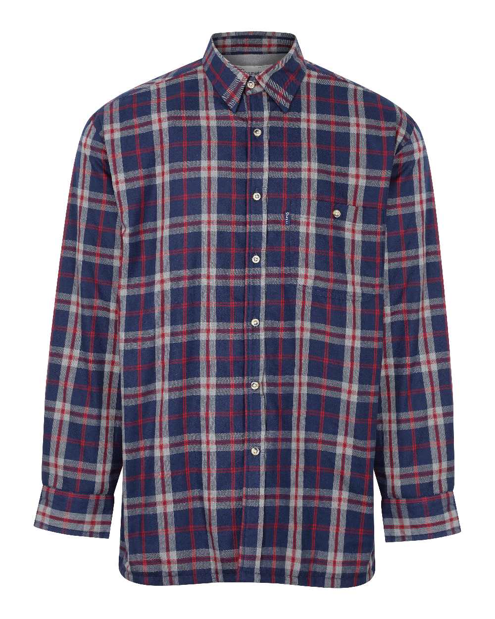 Blue coloured Champion Stroud Micro Fleece Lined Shirt on white background