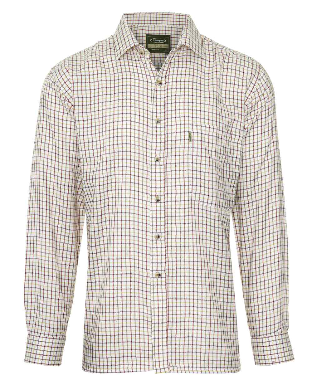 Red coloured Champion Tattersall Check Shirt on white background