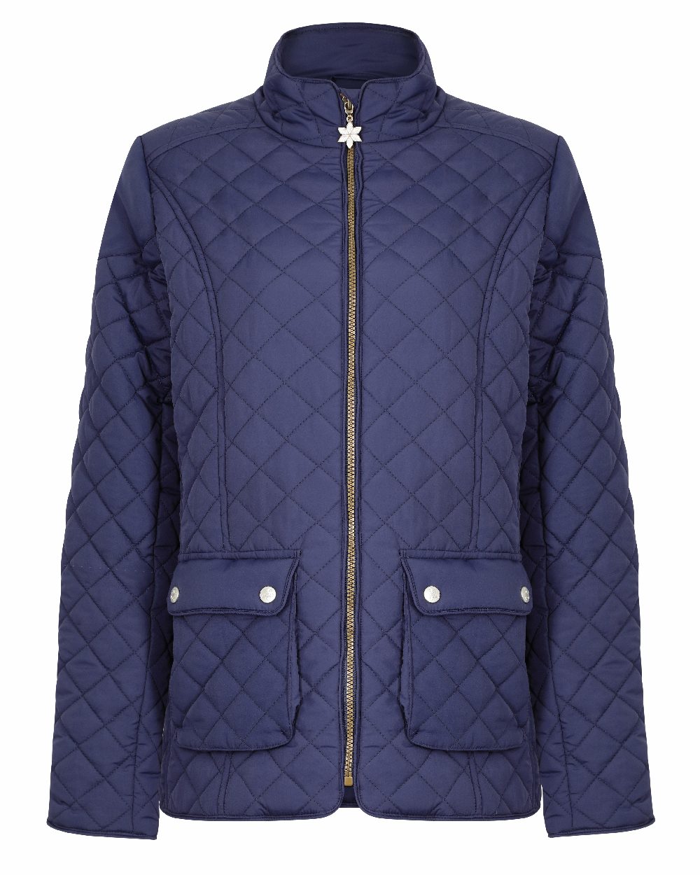Navy coloured Champion Wisley Quilted Jacket on white background