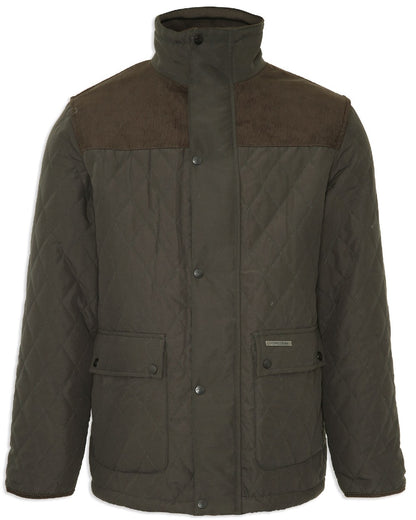 Champion Lewis Diamond Quilted Jacket in Olive 