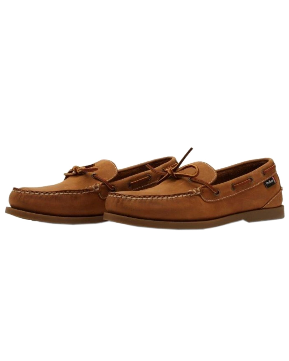 Walnut Coloured Chatham Mens Saunton G2-Slip-On Deck Shoes on white background