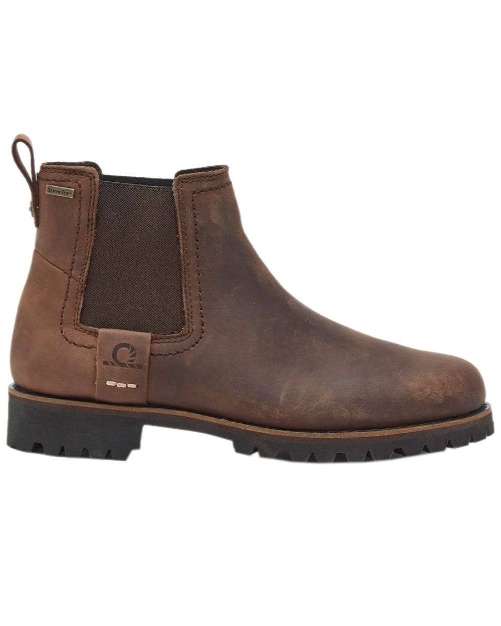 Chocolate Coloured Chatham Mens Southill II Waterproof Chelsea Boots on white background