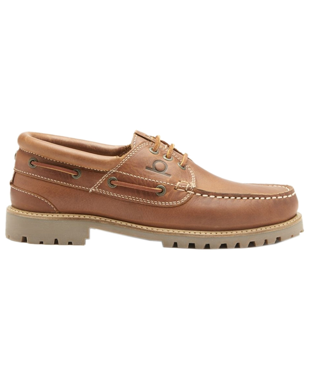 Tan Coloured Chatham Mens Sperrin-Winter Boat Shoes on white background