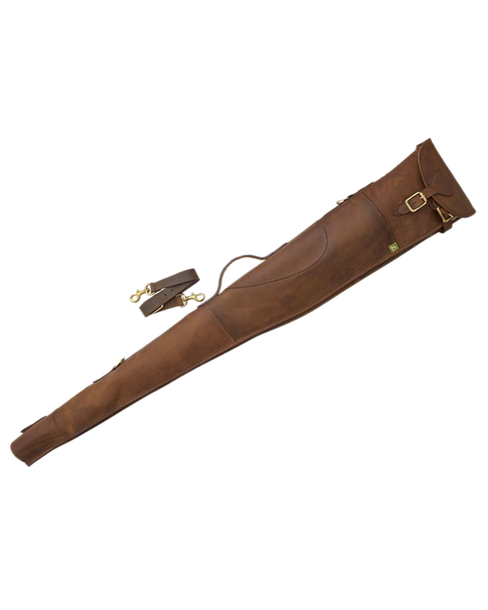 Brown Coloured Chatham Premium Antique Oiled Leather Gun Slip on white background