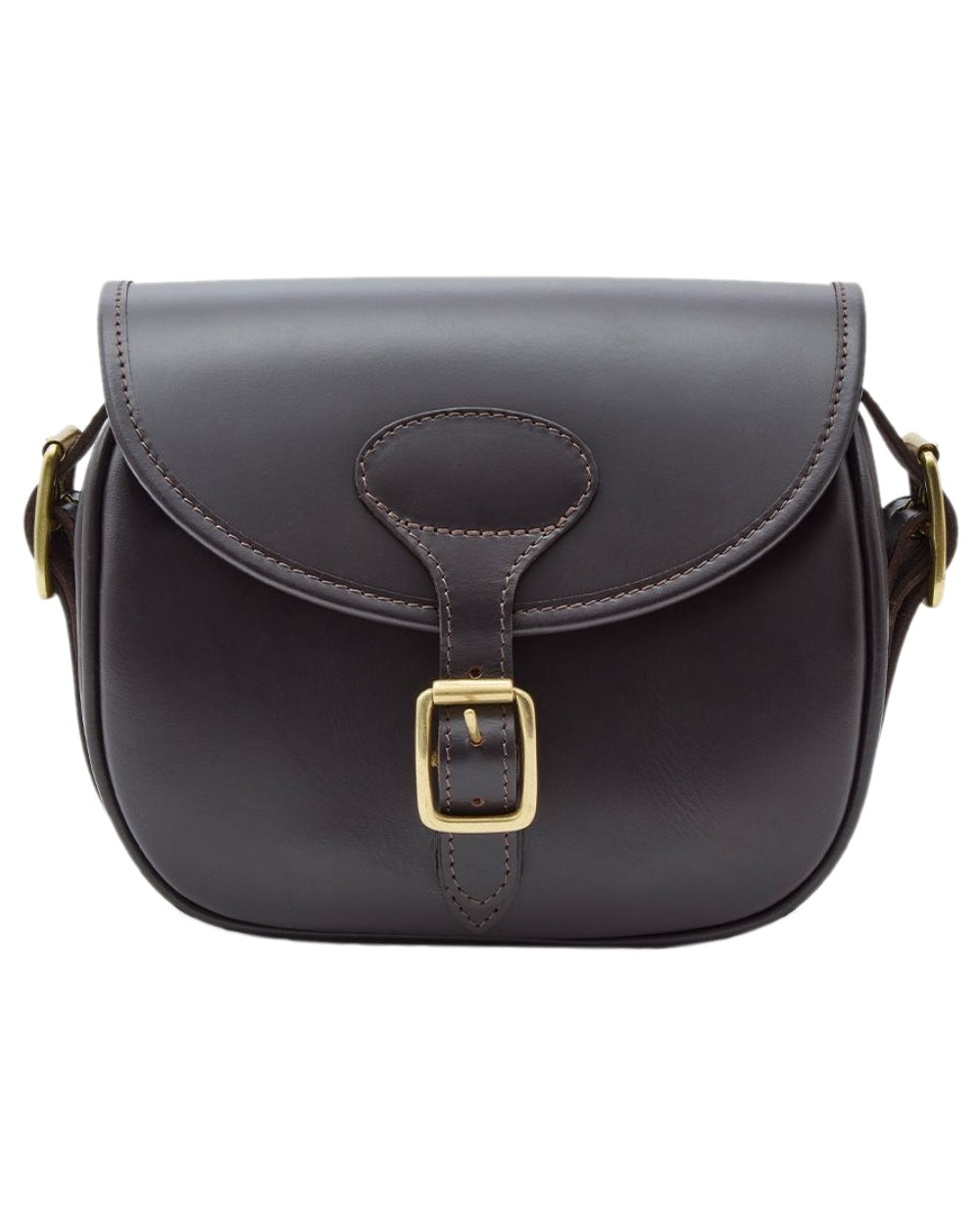 Dark Brown Coloured Chatham Premium Pull Up Leather Cartridge Bag on white background