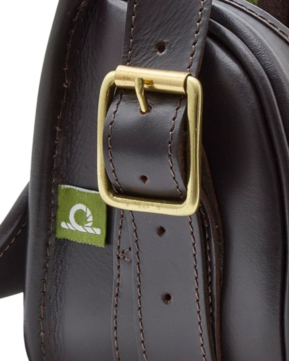 Dark Brown Coloured Chatham Premium Pull Up Leather Cartridge Bag on white background