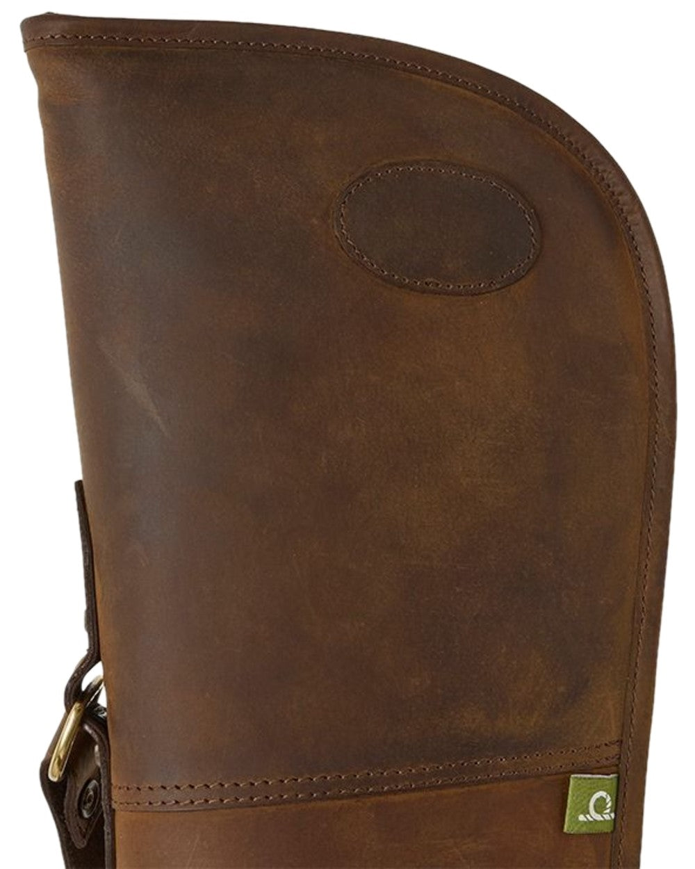 Brown Coloured Chatham Premium Pull Up Leather Full Zip Gun Slip on white background