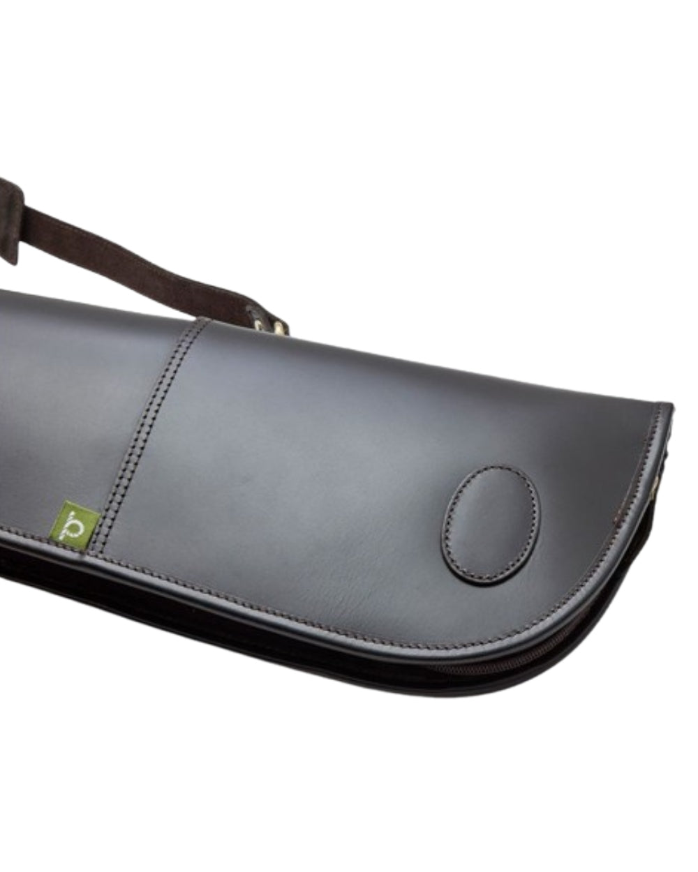 Dark Brown Coloured Chatham Premium Pull Up Leather Full Zip Gun Slip on white background