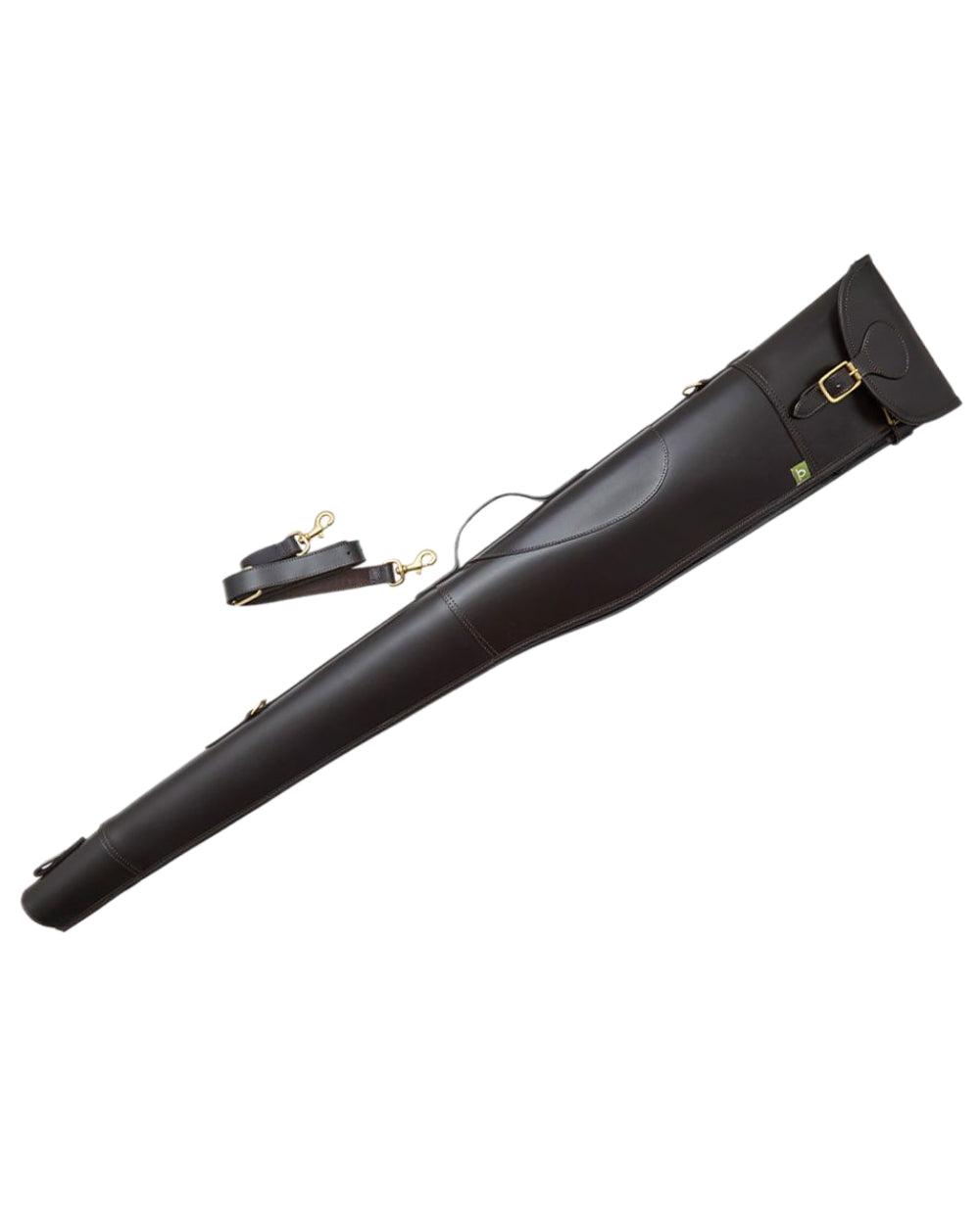 Dark Brown Coloured Chatham Premium Pull Up Leather Gun Slip on white background