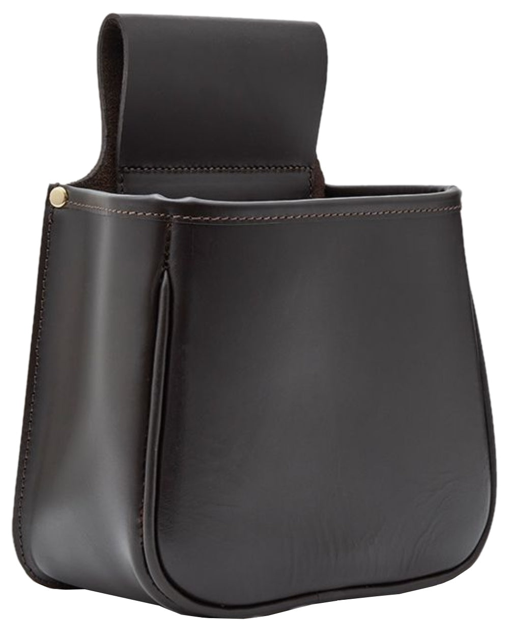 Dark Brown Coloured Chatham Premium Pull Up Leather Panier Bag on white background