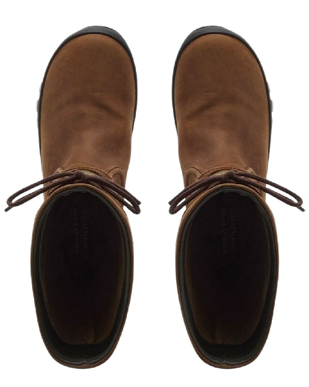 Dark Brown Green Coloured Chatham Womens Cheltenham Premium Leather Waterproof Tall Boots on white background
