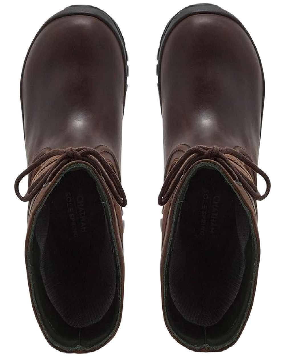 Dark Brown Coloured Chatham Womens Cheltenham Premium Leather Waterproof Tall Boots on white background