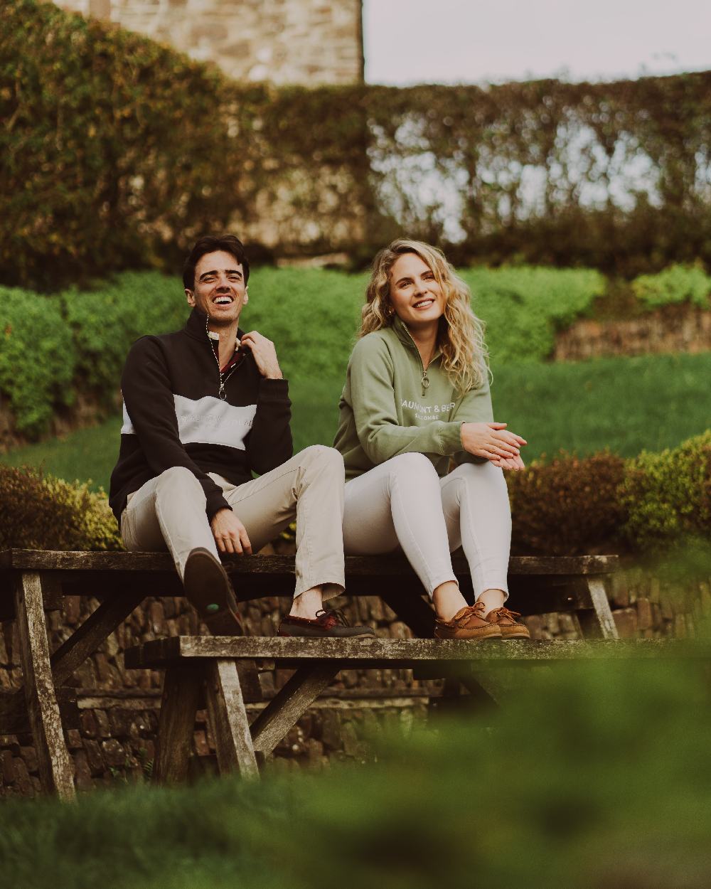 Walnut Coloured Chatham Womens Deck II G2 Premium Leather Boat Shoes on outdoor background