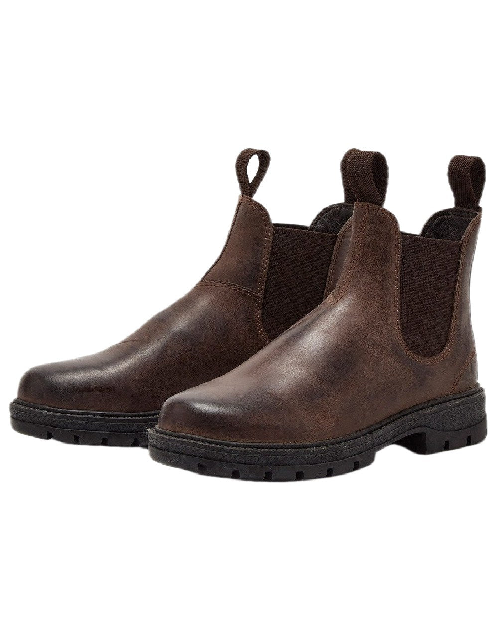 Brown Coloured Chatham Womens Oasby Premium Leather Outdoor Chelsea Boots on white background