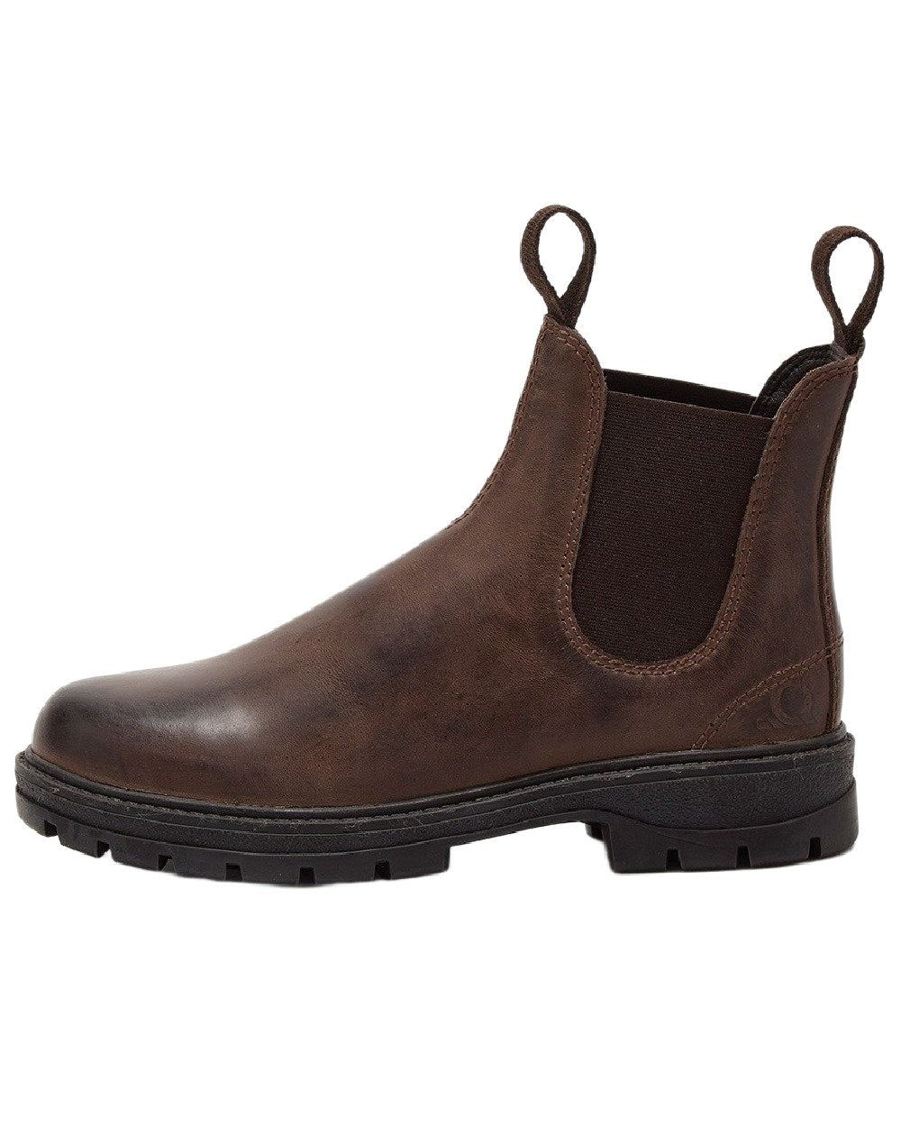Brown Coloured Chatham Womens Oasby Premium Leather Outdoor Chelsea Boots on white background