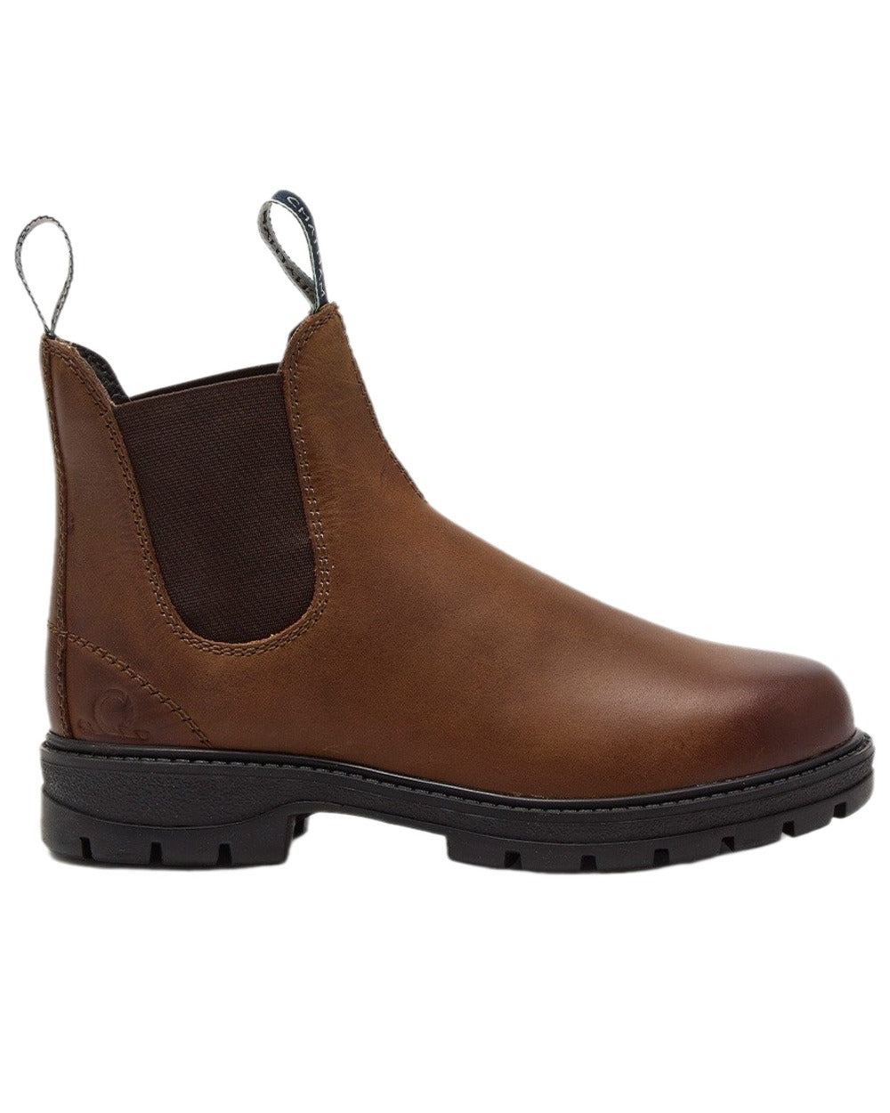 Tan Coloured Chatham Womens Oasby Premium Leather Outdoor Chelsea Boots on white background