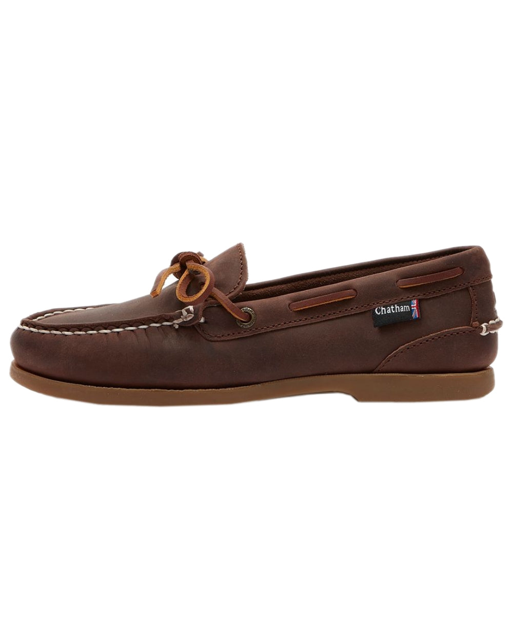 Chocolate Coloured Chatham Womens Olivia G2-Premium Nubuck Slip-On Deck Shoes on white background