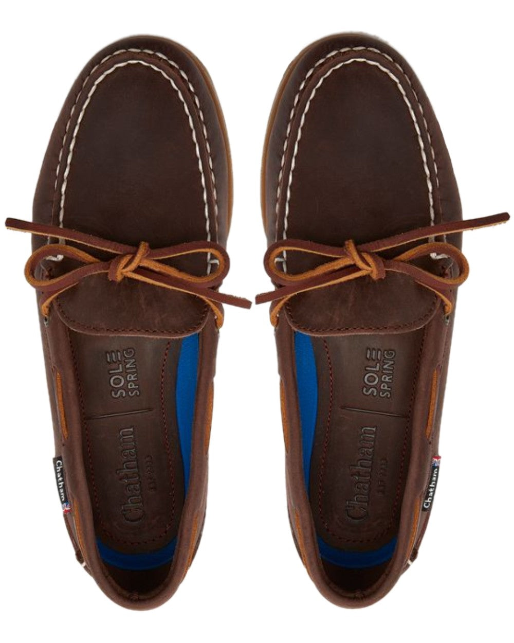 Chocolate Coloured Chatham Womens Olivia G2-Premium Nubuck Slip-On Deck Shoes on white background