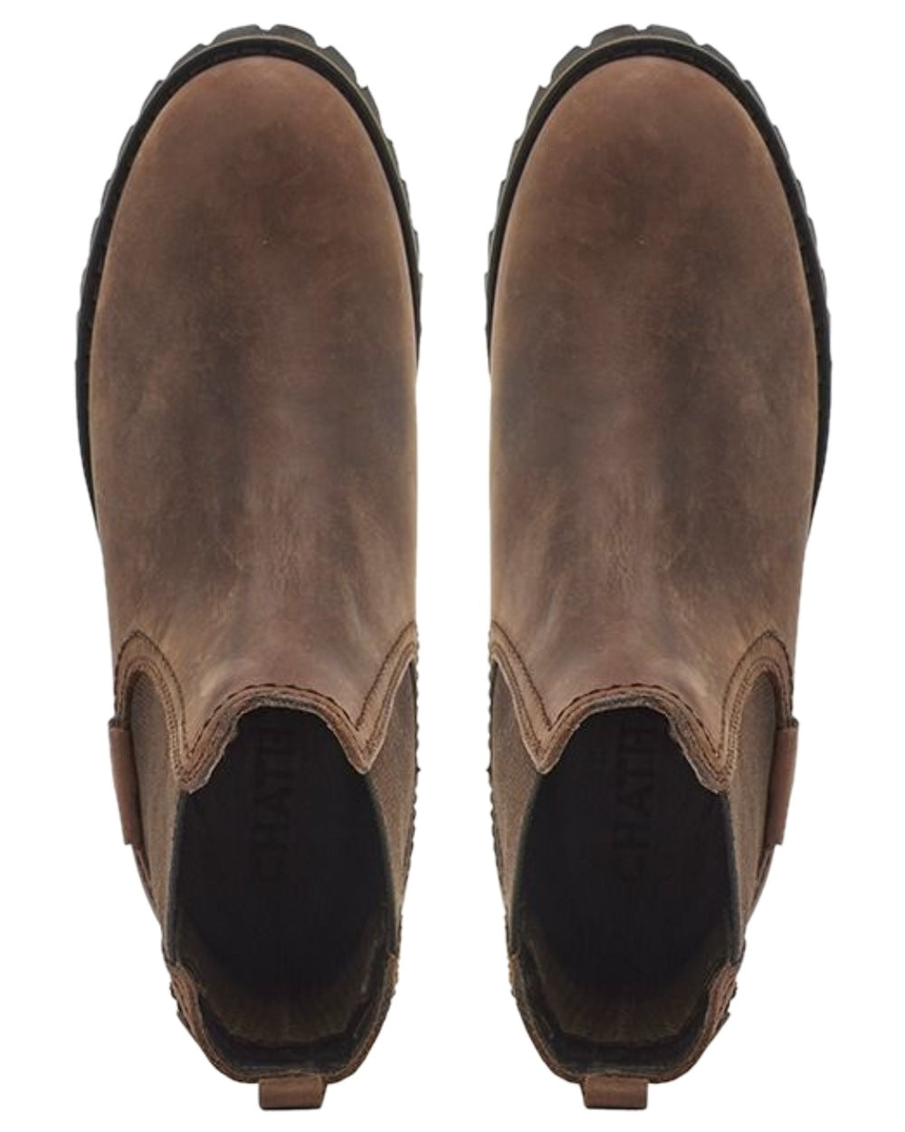 Chocolate Coloured Chatham Womens Olympia II-Premium Leather Waterproof Chelsea Boots on white background