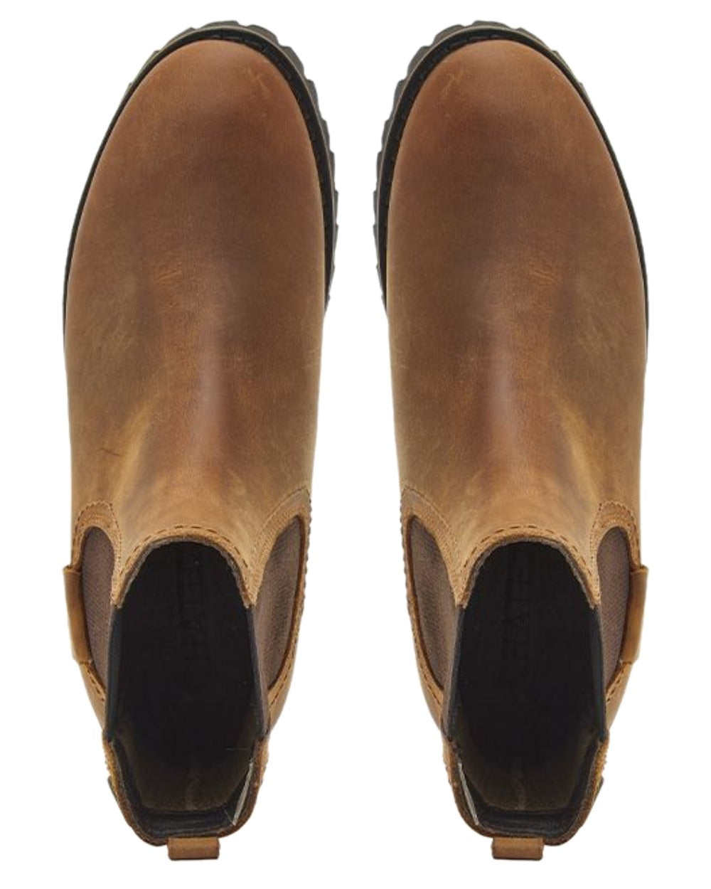 Walnut Coloured Chatham Womens Olympia II-Premium Leather Waterproof Chelsea Boots on white background