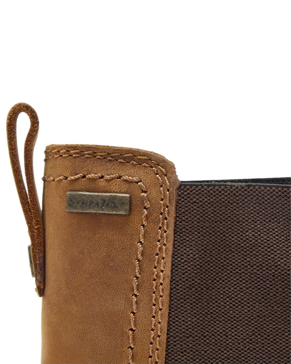 Walnut Coloured Chatham Womens Olympia II-Premium Leather Waterproof Chelsea Boots on white background