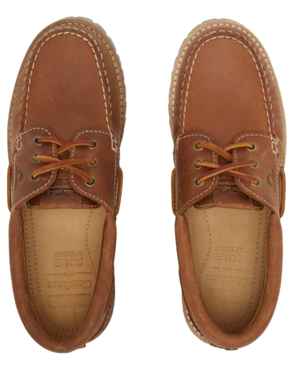 Tan Coloured Chatham Womens Sperrin Winter Boat Shoes on white background