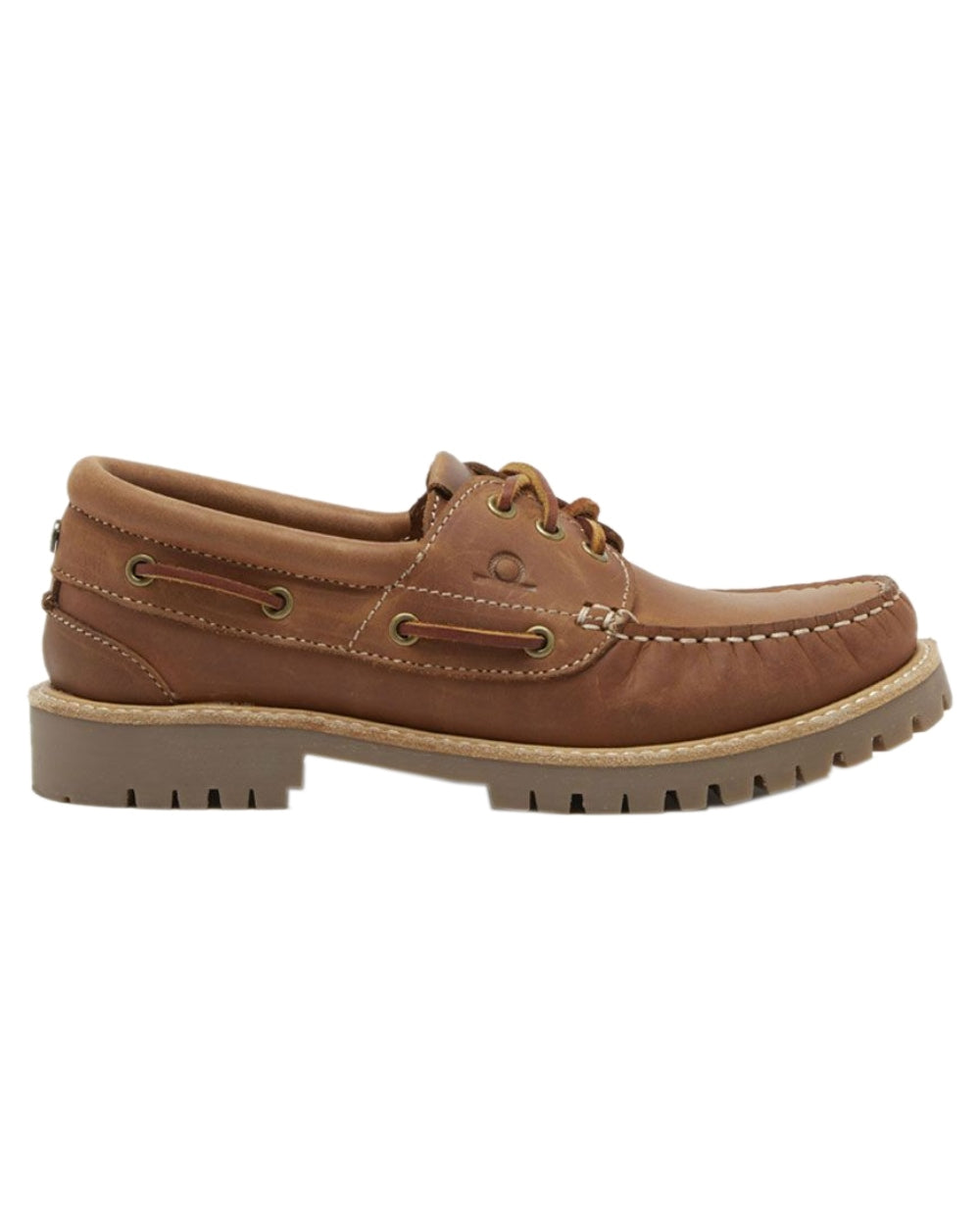 Tan Coloured Chatham Womens Sperrin Winter Boat Shoes on white background