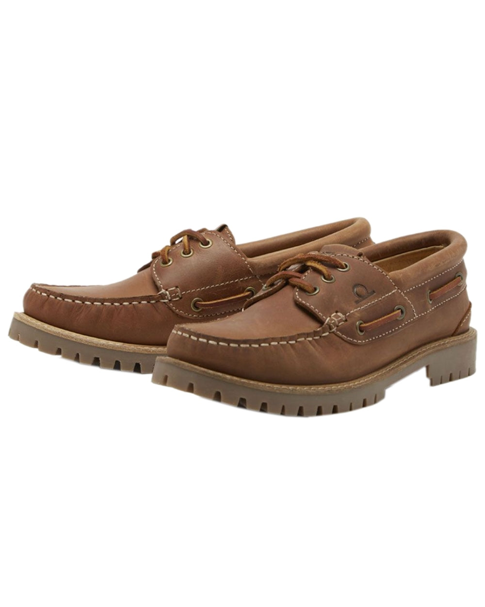 Tan Coloured Chatham Womens Sperrin Winter Boat Shoes on white background