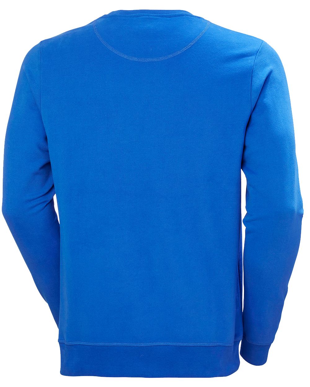 Cobalt 2.0 Coloured Helly Hansen Mens Logo Crew Sweatshirt On A White Background