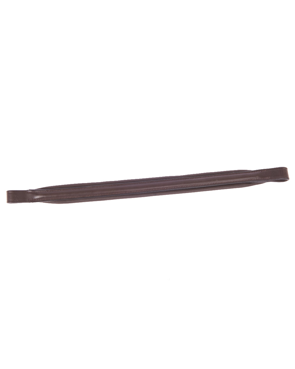 Brown coloured Collegiate Plain Browband IV on white background
