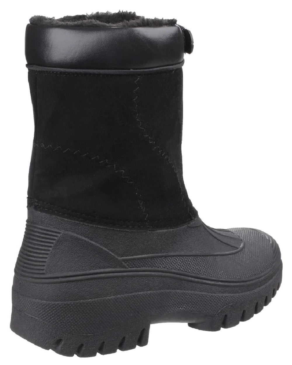 Black coloured Cotswold Mens Venture Waterproof Winter Boots on white background