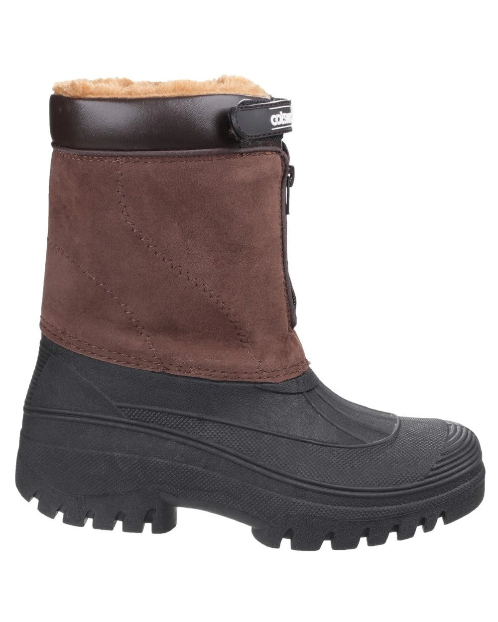 Brown coloured Cotswold Mens Venture Waterproof Winter Boots on white background