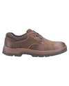 Brown coloured Cotswold Thickwood Burnished Leather Casual Shoes on white background #colour_brown