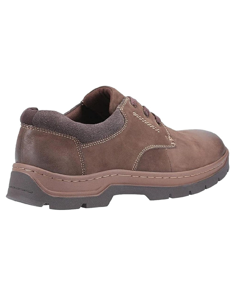 Brown coloured Cotswold Thickwood Burnished Leather Casual Shoes on white background