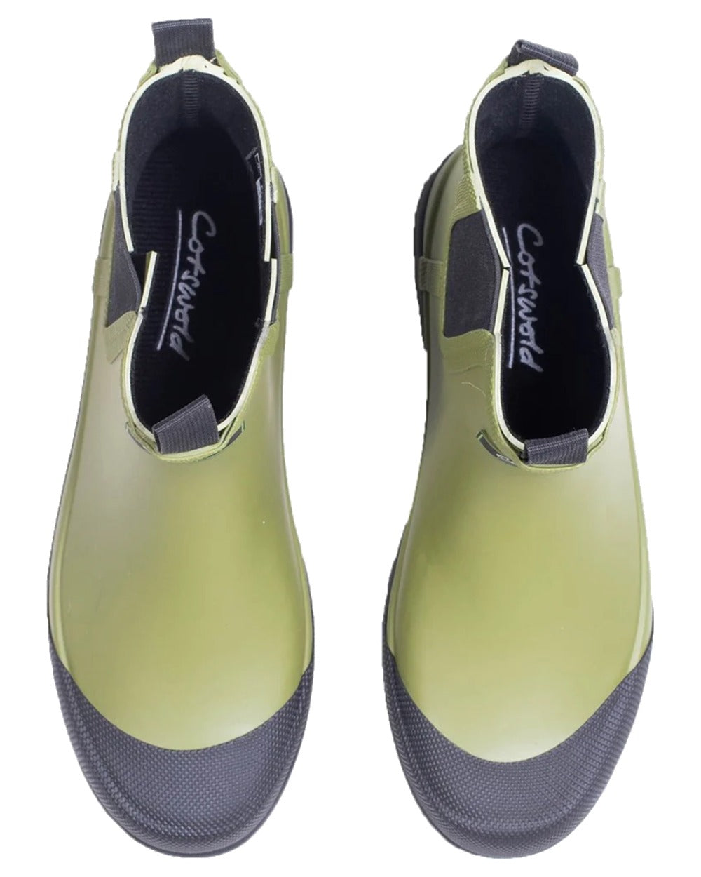 Green coloured Cotswold Womens Blenheim Waterproof Ankle Boots on white background