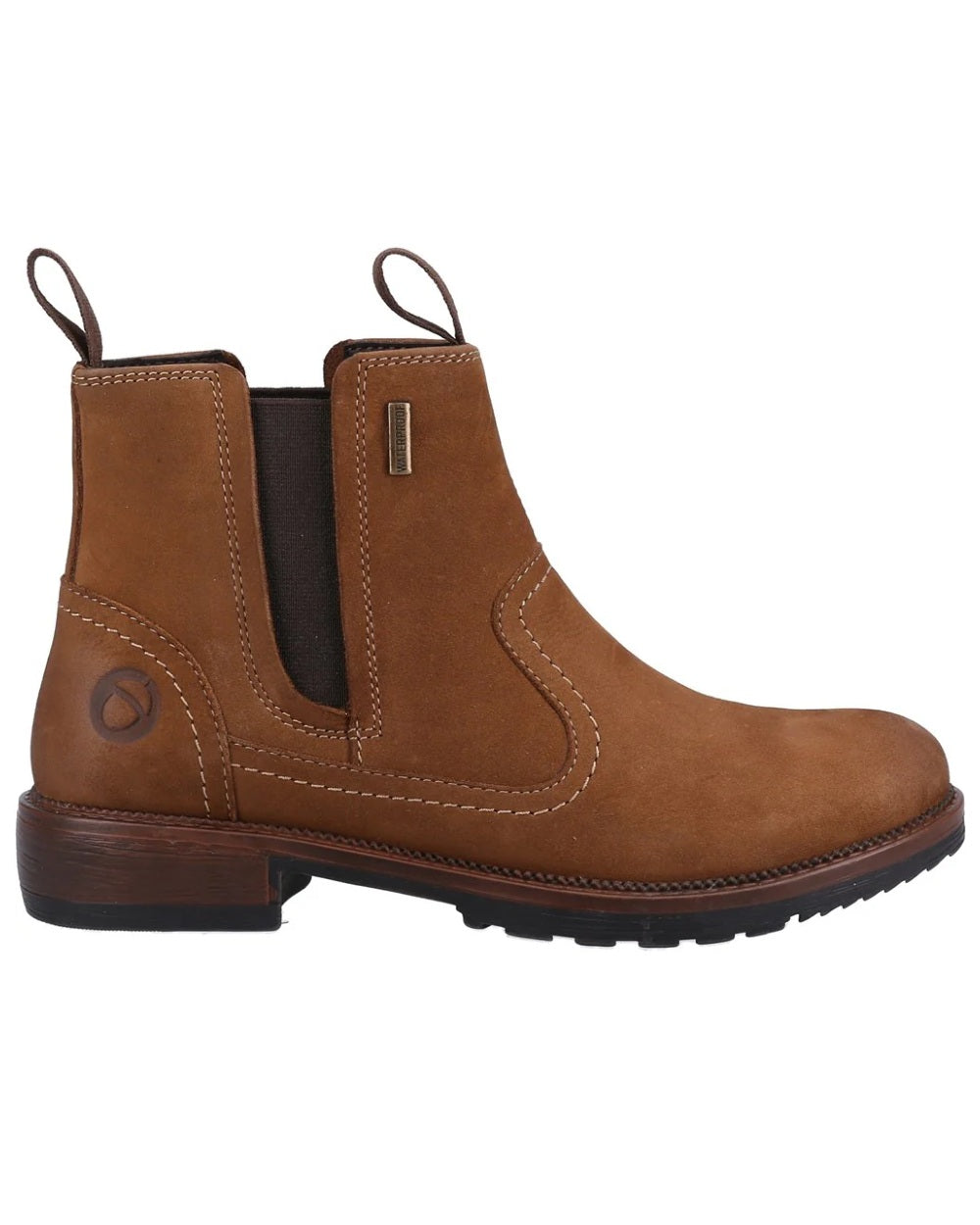 Tan coloured Cotswold Womens Laverton Ankle Boots on white background