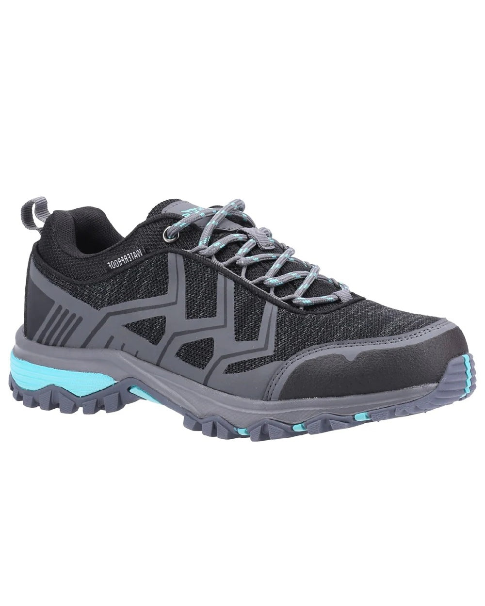 Grey coloured Cotswold Womens Wychwood Recycled Walking Shoes on white background