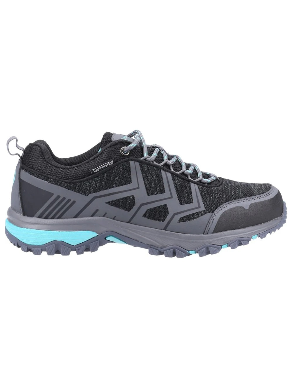 Grey coloured Cotswold Womens Wychwood Recycled Walking Shoes on white background