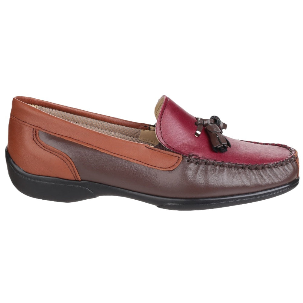 Cotswold Biddlestone Loafer Shoes In Chestnut/Tan/Wine Cotswold Biddlestone Loafer Shoes In Chestnut/Tan/Wine