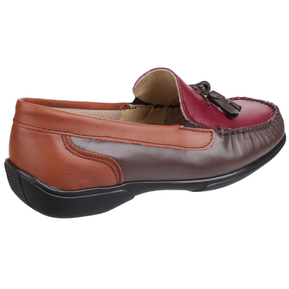 Cotswold Biddlestone Loafer Shoes In Chestnut/Tan/Wine Cotswold Biddlestone Loafer Shoes In Chestnut/Tan/Wine