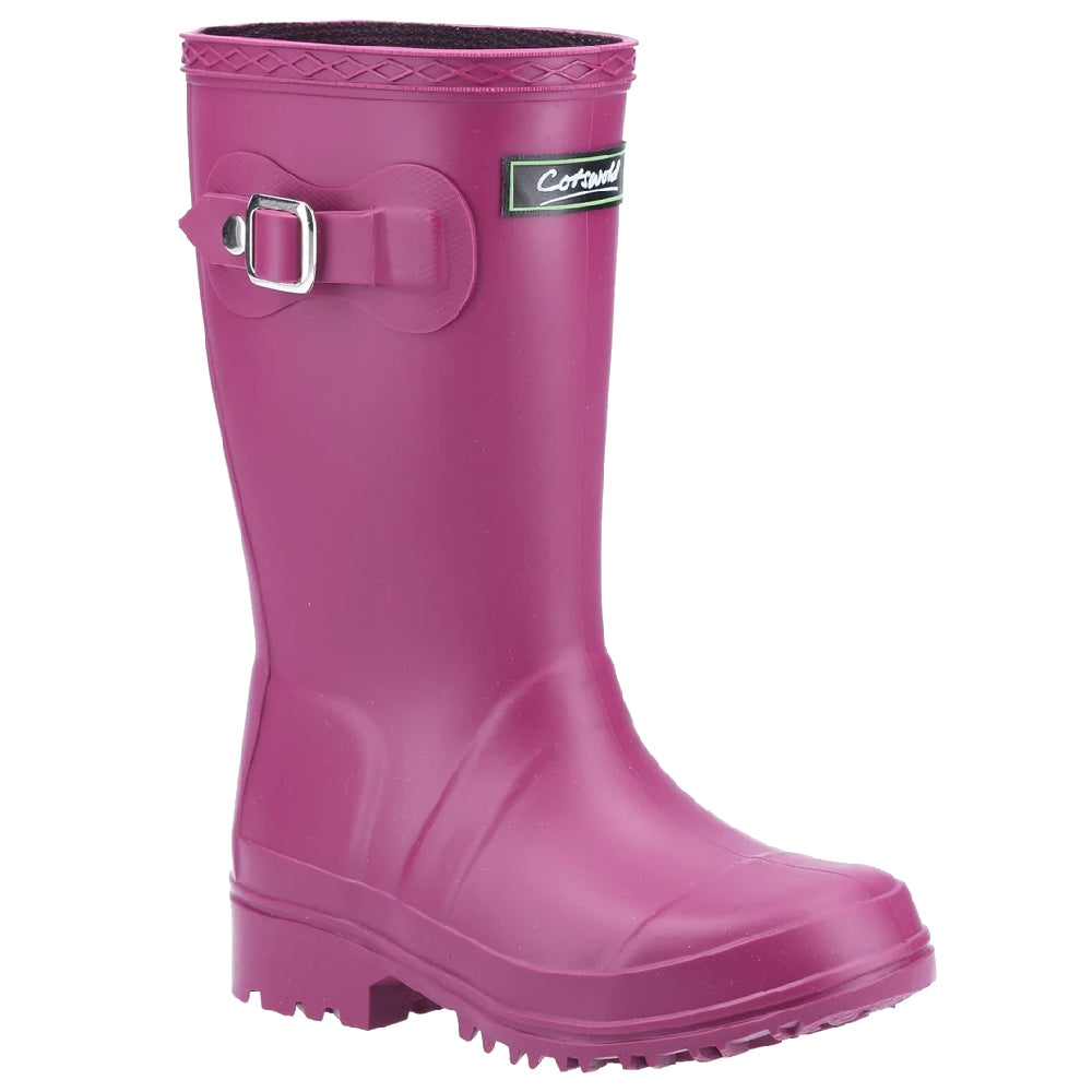 Cotswold Childrens Buckingham Wellington Boots in Berry