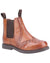 Cotswold Childrens Nympsfield Brogue Pull On Chelsea Boots in Tan