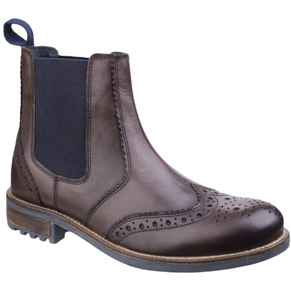 Cotswold Cirencester Chelsea Brogues In Brown 