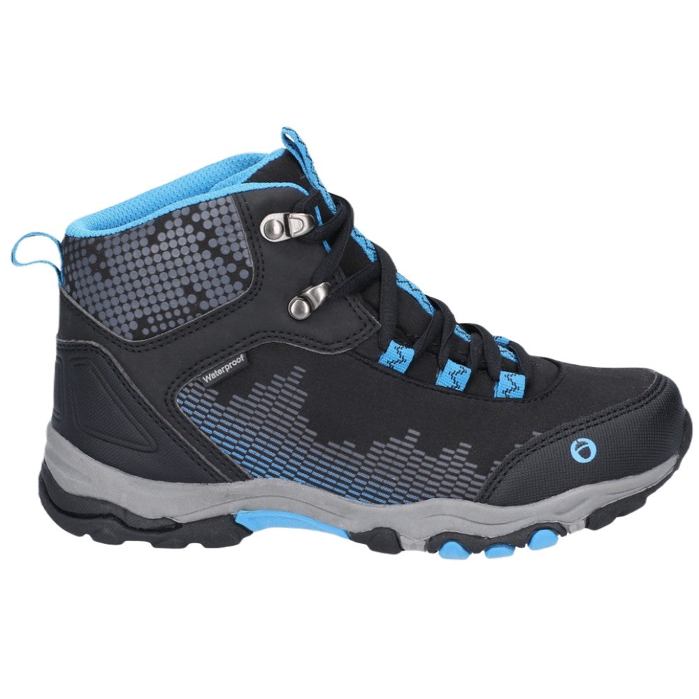 Cotswold Ducklington Lace Up Hiking Waterproof Boots In Black Blue