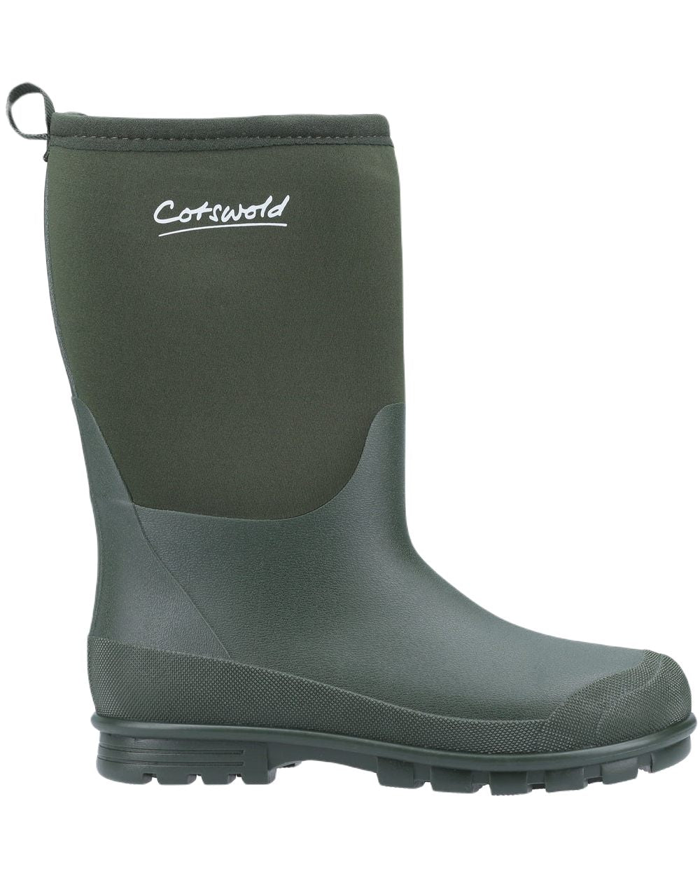 Cotswold Hilly Neoprene Childrens Wellington Boots In Green 