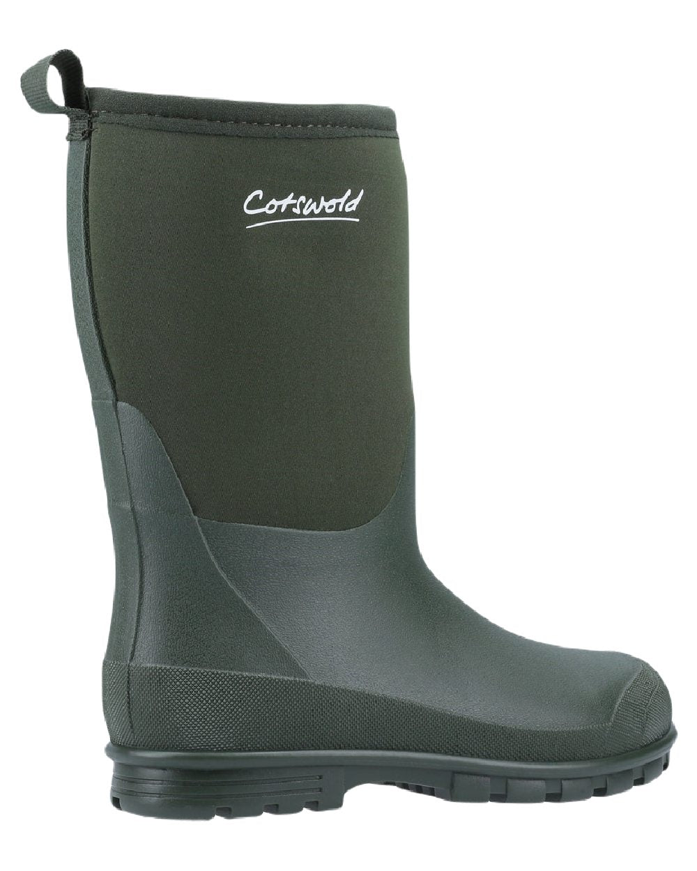 Cotswold Hilly Neoprene Childrens Wellington Boots In Green